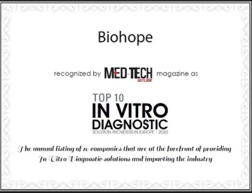 Biohope recognized as a TOP 10 In Vitro Diagnostic Solution Providers in Europe 2020